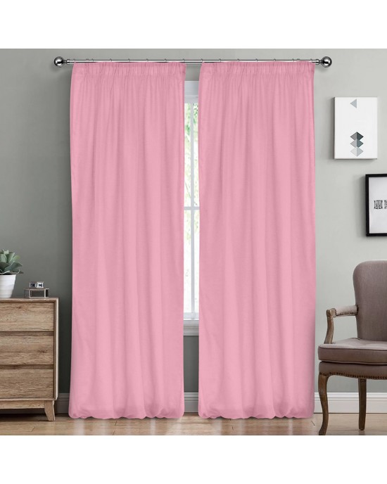 LINO ΚΟΥΡΤΙΝΑ LINE ΜΕ ΤΡΕΣΑ 301 PINK 145X295