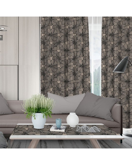 LINO ΚΟΥΡΤΙΝΑ DIVA 850 ΜΕ ΤΡΕΣΑ BLACK 135X270