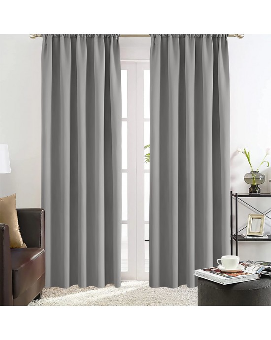 LINO ΚΟΥΡΤΙΝΑ BASKO ΜΕ ΤΡΕΣΑ DGREY 150X240