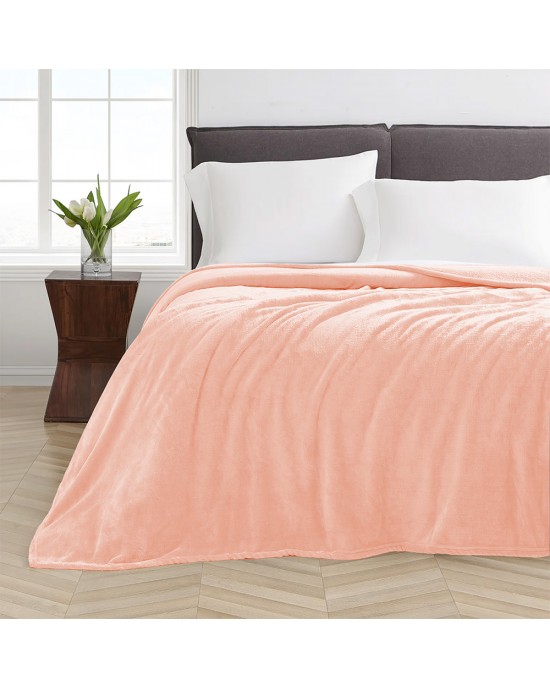 LINO ΚΟΥΒΕΡΤΑ ΒΕΛΟΥΤΕ PELLO OLD PINK 220X240