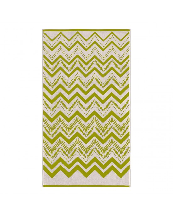 LINO ΠΕΤΣΕΤΑ ΘΑΛΑΣΣΗΣ ZIGZAGE LGREY-GREEN 86X160