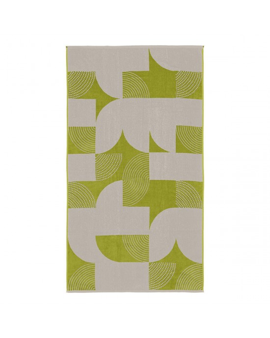 LINO ΠΕΤΣΕΤΑ ΘΑΛΑΣΣΗΣ GEOMETRICO LGREY-GREEN 86X160