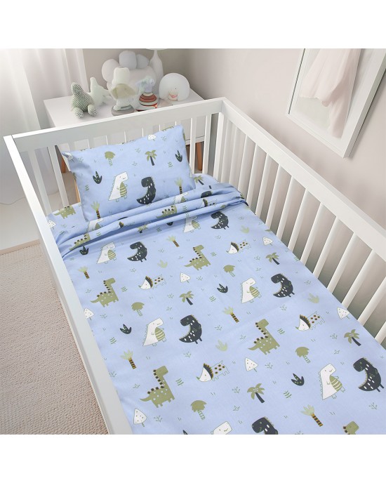 LINO BEBE ΣΕΤ ΣΕΝΤΟΝΙΑ DINO FOREST PETROL 120X180
