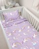 LINO BEBE ΣΕΤ ΣΕΝΤΟΝΙΑ RAINBOW GALLOP LILAC 120X180