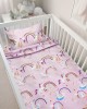 LINO BEBE ΣΕΤ ΣΕΝΤΟΝΙΑ RAINBOW GALLOP PINK 120X180