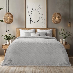 LINO Κουβέρτα Υπέρδιπλη (220x240) Flannel Lofti Ασημί