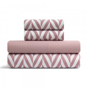 LINO Σετ Παπλωματοθήκη Μονή (160X240) Ikat Dusty Pink
