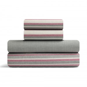 LINO Σετ Σεντόνια Υπέρδιπλα Με Λάστιχο (170Χ200+35) Madison Dusty Pink