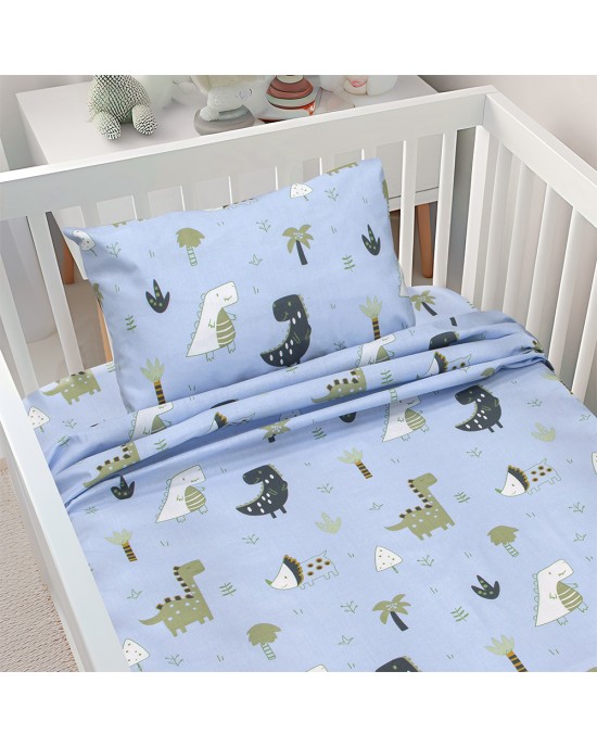 LINO BEBE ΣΕΤ ΣΕΝΤΟΝΙΑ DINO FOREST PETROL 120X180