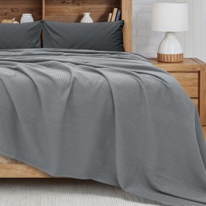 LINO Κουβέρτα King Size (240x260) Πικέ Cocoon Γκρι