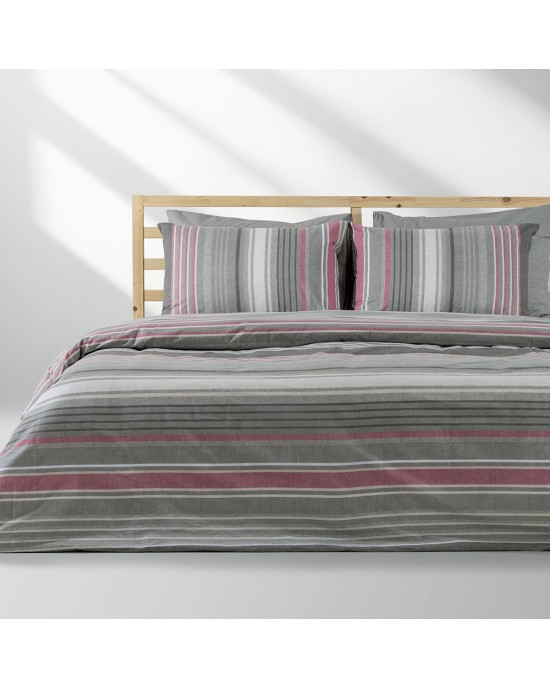 LINO Σετ Σεντόνια Μονά με Λάστιχο (100x200+35) Madison Dusty Pink