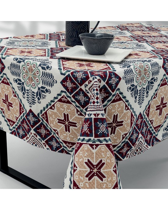 LINO Τραπεζομάντηλο Artisan 140x220 Μπορντώ