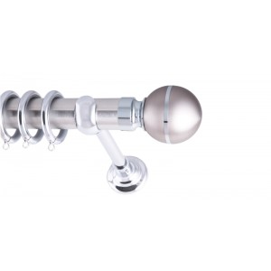 CURTAIN WOOD PACIFIC FRANS Φ35 NICK MATT WITH CHROME ACCESSORIES Φ1,60