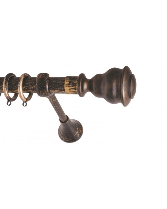 CURTAIN WOOD REGINA FRANS Φ25 BLACK PATINA GOLD Φ1,60