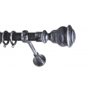 CURTAIN WOOD REGINA FRANS Φ25 BLACK PATINA SILVER Φ1,60