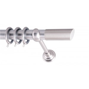 CURTAIN STILLO FRANS Φ35 MAT NICKEL WITH MAT NICKEL ACCESSORIES Φ1,60