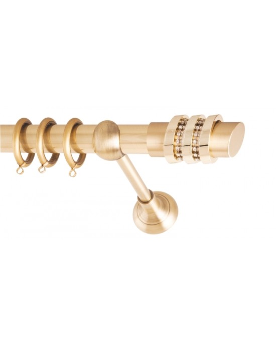 ΚΟΥΡΤΙΝΟΞΥΛΟ THREE RINGS STRASS FRANS  Φ25 ΟΡΟ ΜΑΤ Φ1,60