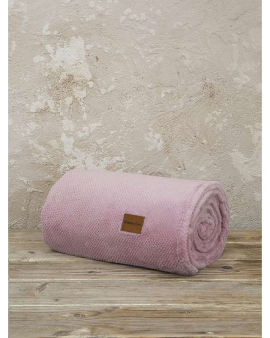 Κουβέρτα καναπέ Jacquard 130x170  Mellow Pink NIMA HOME