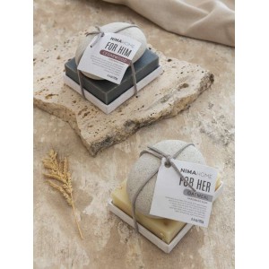 Σετ Σαπούνι χειροποίητο 125g + Πέτρα απολέπισης  Oatmeal NIMA HOME