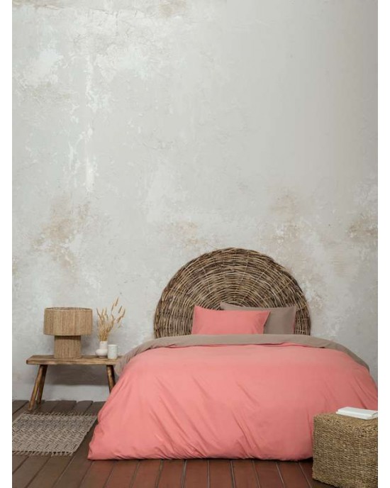 Σετ Παπλωματοθήκη Μονή Abalone  Brown / Terracotta 160x240+52x70 NIMA HOME Duvet Covers