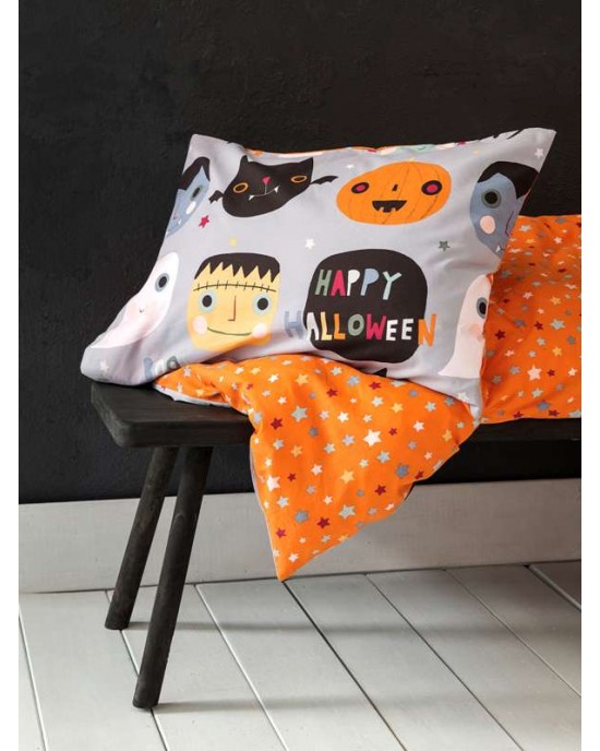 Σετ Σεντόνια Μονά  Happy Halloween 170x255 NIMA HOME