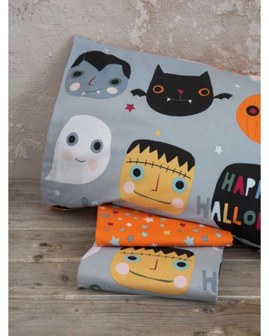 Σετ Σεντόνια Μονά  Happy Halloween 170x255 NIMA HOME
